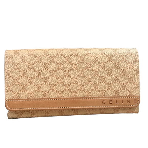 CELINE MACADAM Triomphe Vintage Leather Wallet - Picture 1 of 7